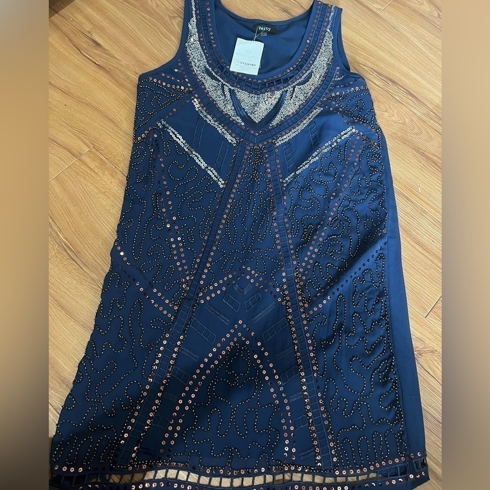 NEW w/tags Blue Sequined dress size Small
